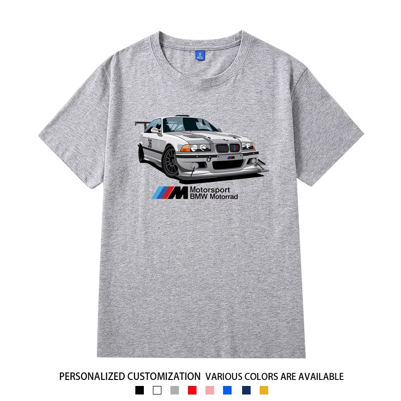 Attitudebw Áo Thun Ngắn Tay In Hình Xe Hơi BMW Cá Tính