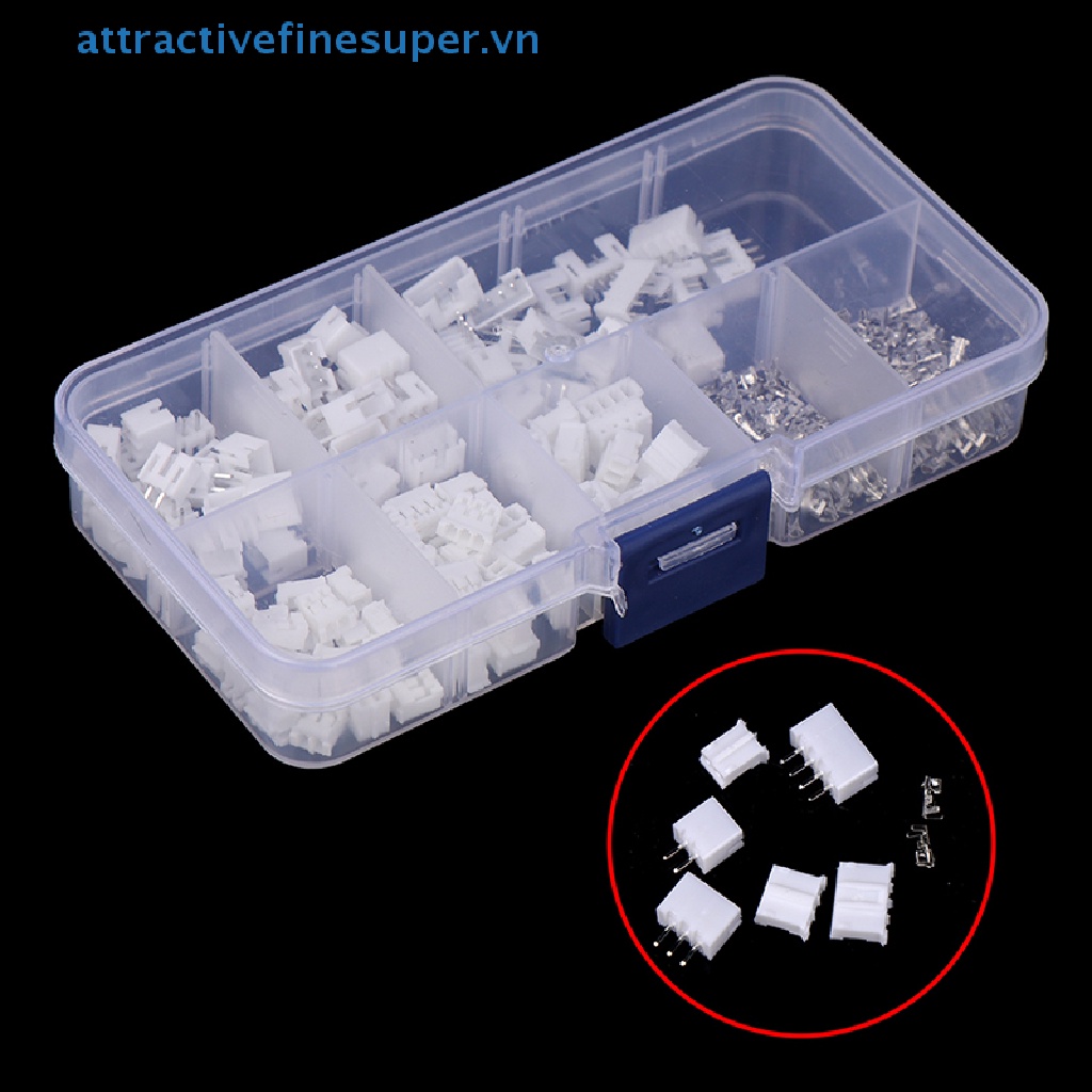 (HOT) Bộ 300 ĐầU KếT NốI Dây PH2.0 2P 3P 4 pin 2.0mm