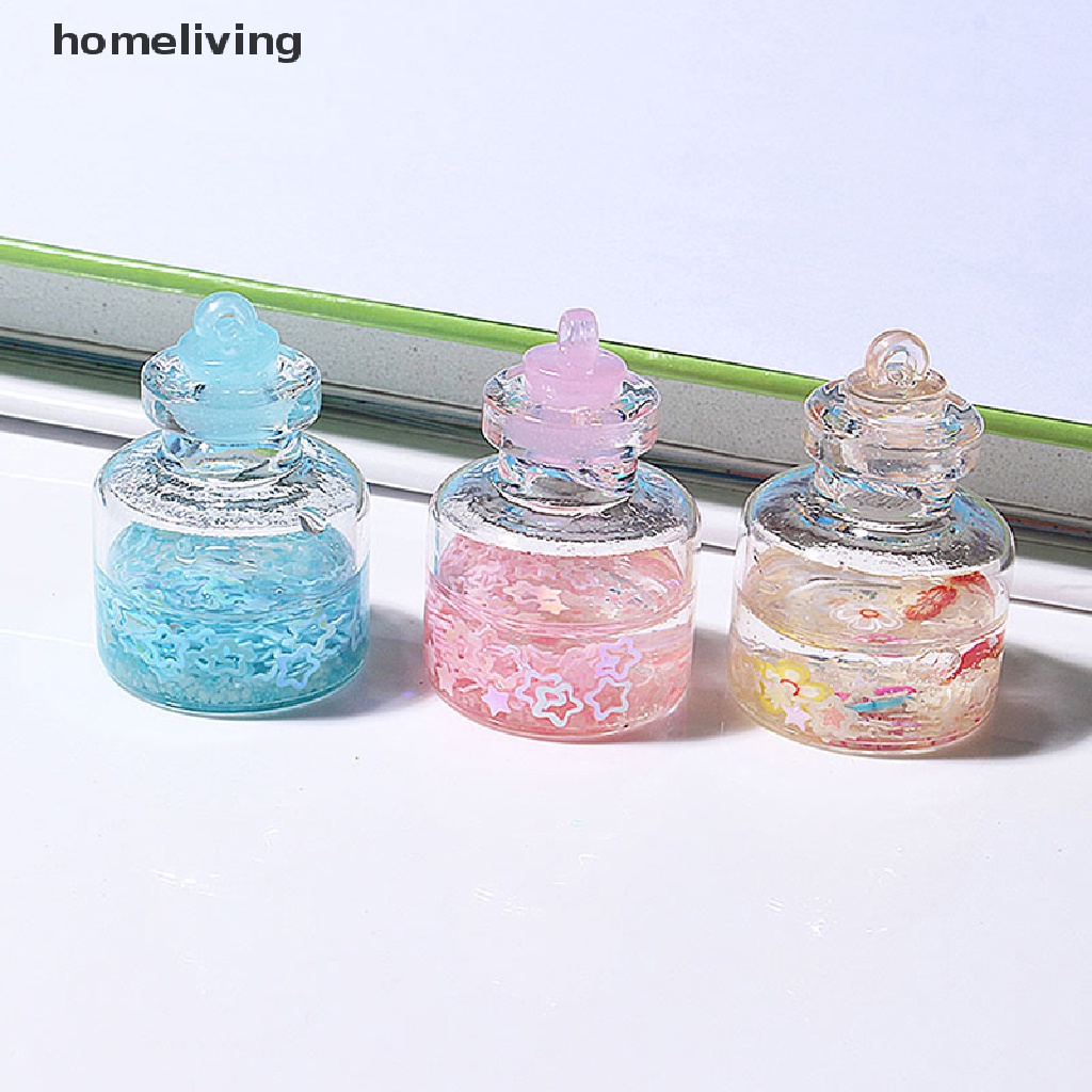Bộ 2 Lọ Điều Ước Mini Bằng Nhựa Resin Dạ Quang Màu Sắc Ngẫu Nhiên Trang Trí Bảng Điều Khiển Xe Hơi