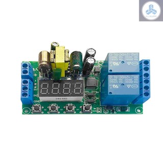 2 Channel Timer Delay Relay Module AC 220V LED Display 0.01s~999min Adjustable Pulse Trigger Power Off Circulation Timing Switch Circuit Automatic Control
