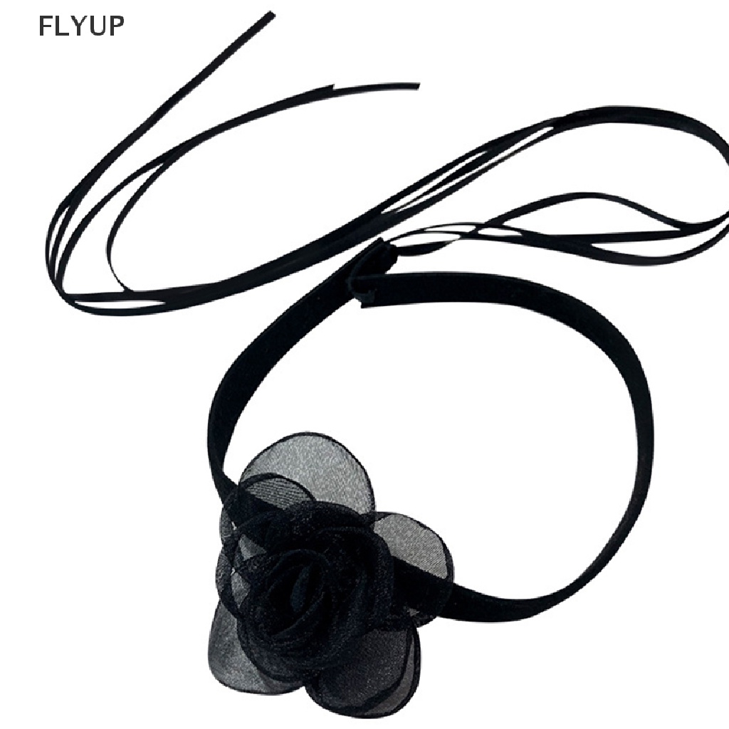 Vòng cổ Dài Thắt Nơ Ruy Băng Vải Hoa Đơn Giản