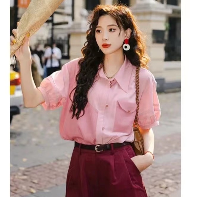 Áo Sơ Mi Ngắn Tay Phong Cách Hong Kong Cổ Điển Cao Cấp Thời Trang Mùa Hè 2023 Mới