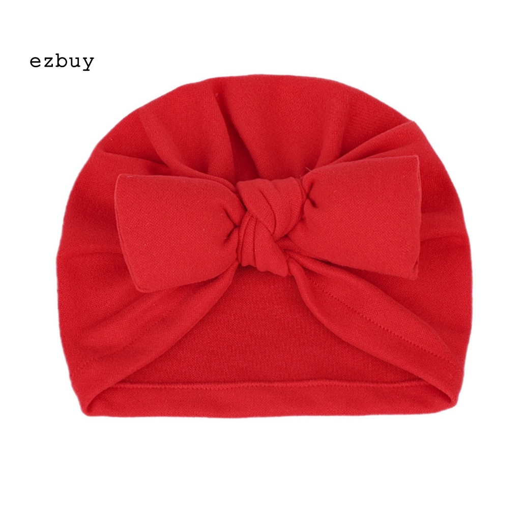 [EY] Mũ Beanie Vải Công Sở Tinh Tế Chống Dầu Thiết Kế Nơ Mặc Hàng Ngày Cho Bé Sơ Sinh