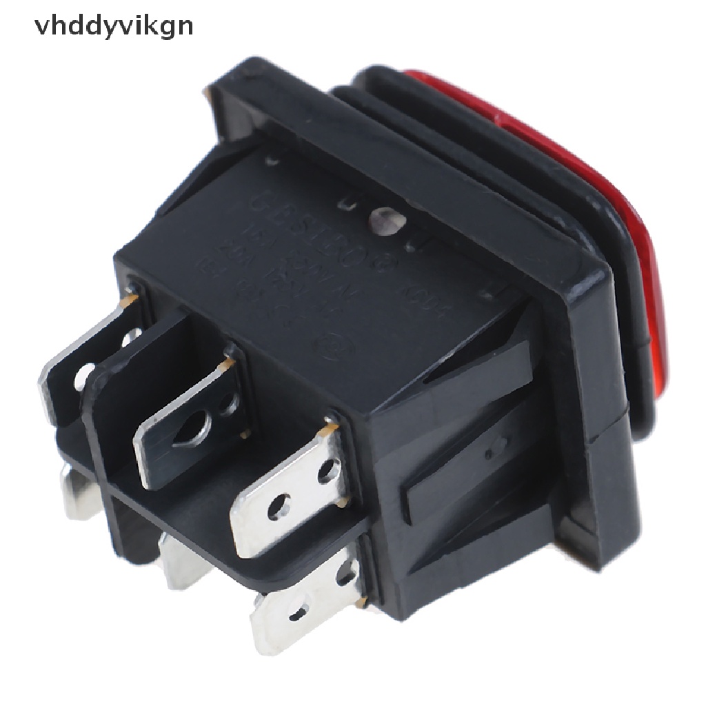 1 Công Tắc Chống Nước 30A / 250V 6Pin Có Đèn LED 12V 220V Cho Tàu Thuyền