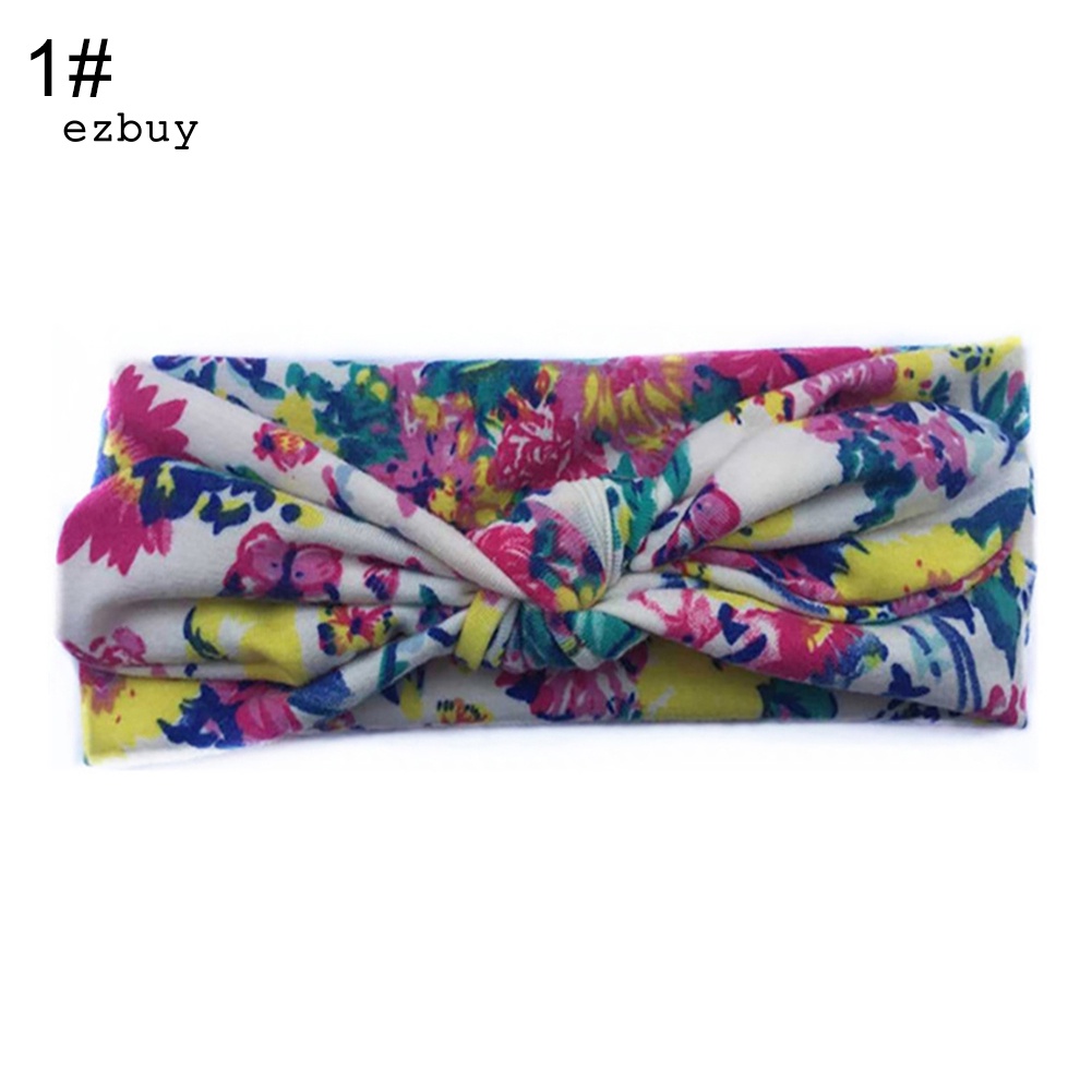 Băng Đô Thắt Nút In Họa Tiết Hoa Làm Phụ Kiện Chụp Ảnh Cho Bé Gái Sơ Sinh