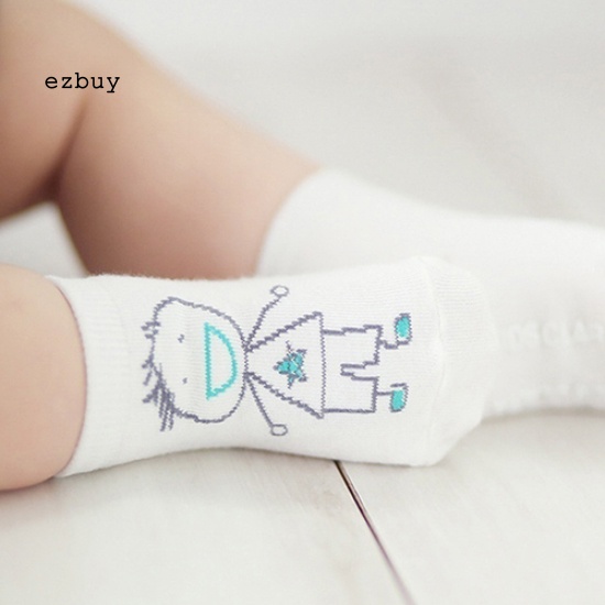 1 Đôi Vớ Cotton Mềm Chống Trượt In Họa Tiết Hoạt Hình Dễ Thương Cho Bé
