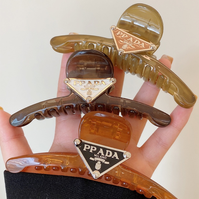 Kẹp Tóc Hình Tam Giác Bằng Acrylic Cao Cấp Thời Trang 11cm