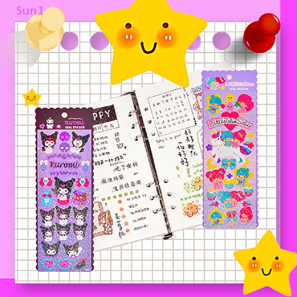 Sun1 &gt; Nhãn Dán Kết Hợp Sách Hình Sanrio Hello Kitty Sanrio Kuromi Melody