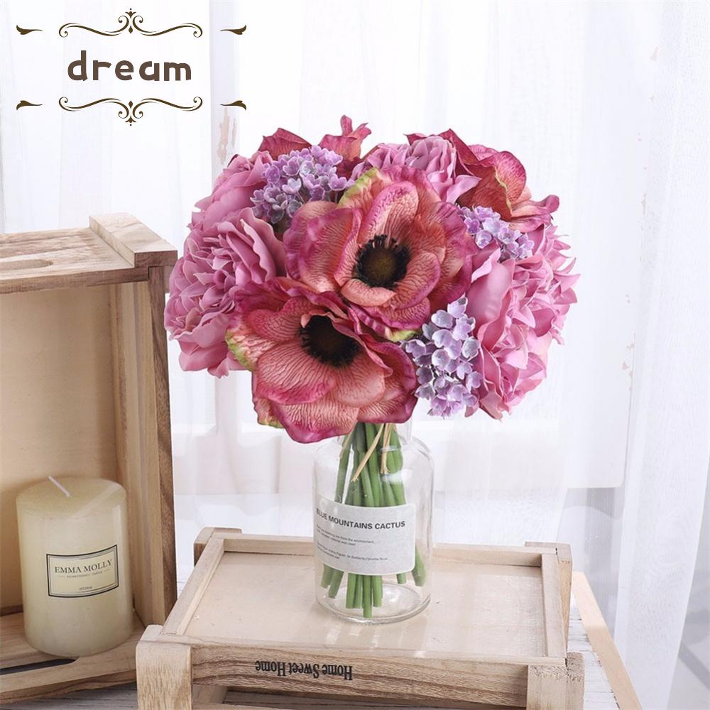【DREAMLIFE】Artificial Flowers Party Silk Cloth + Plastic Wedding 4 Style Garden Decor