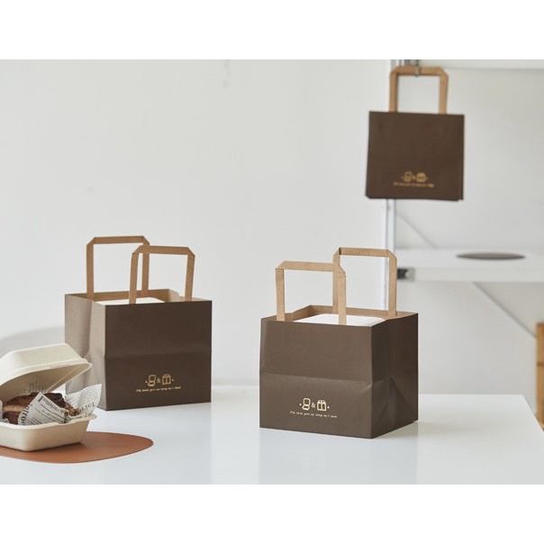 Túi giấy đựng quà, túi có quai, túi kraf, túi đựng bánh bento, túi đựng bánh kẹo, nhiều mẫu  - POPPY STORE