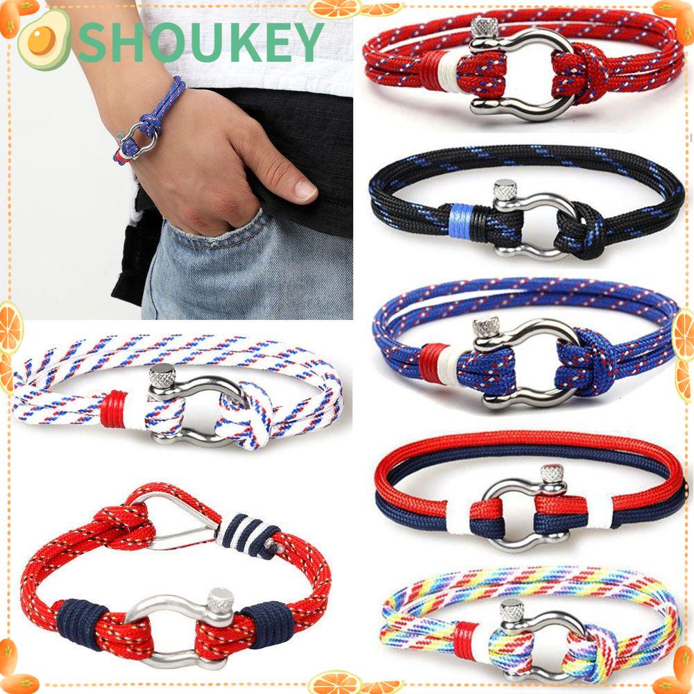 Vòng Đeo Tay Sinh Tồn Hình Chữ U Bằng Thép Không Gỉ Tiện Dụng