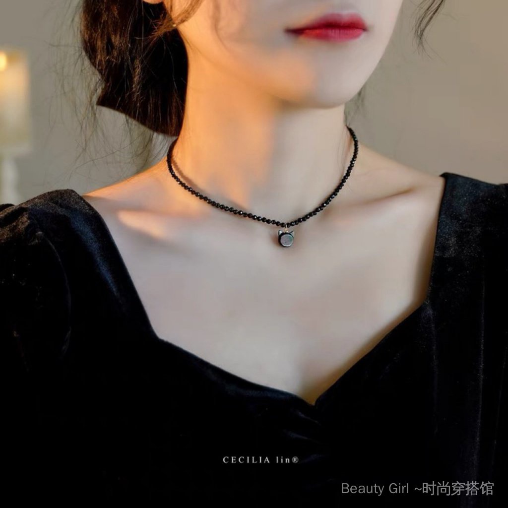 {Spring New Arrival} Vòng Cổ choker Hình Mèo Đen Siêu Dễ Thương