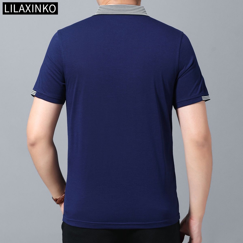 Áo Thun Polo Cotton Tay Ngắn Có Túi 3 Màu Trơn Đơn Giản Thời Trang Dành Cho Nam