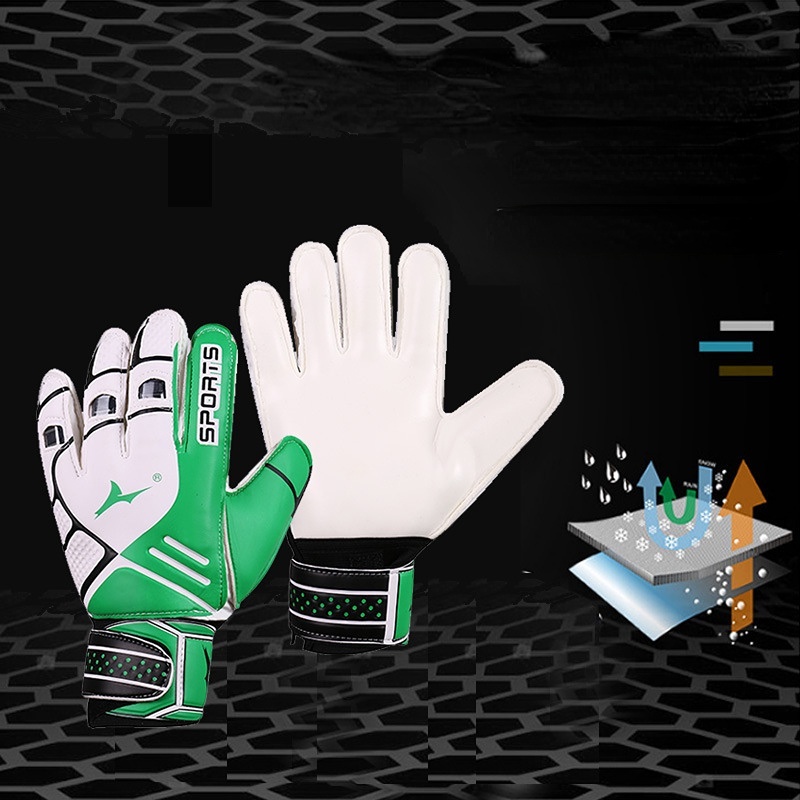 1 Cặp Găng Tay Thủ Môn Bằng Da PU Latex Chống Va Chạm Bảo Vệ Tay Cho Bé
