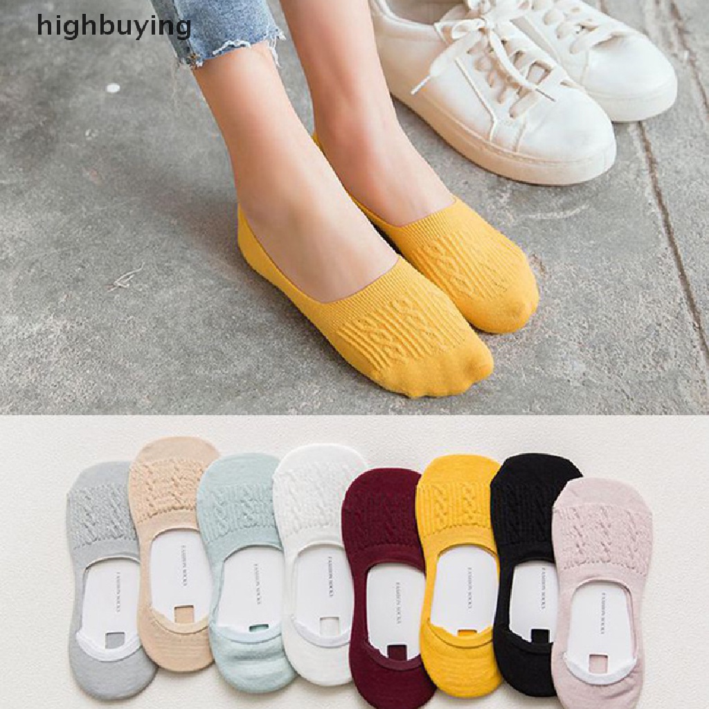 1 Đôi Tất Chân Cotton Thoáng Khí Thời Trang Cho Nữ