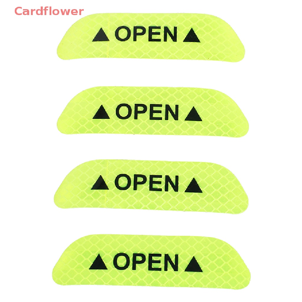 4 Miếng Dán Phản Quang Cảnh Báo Mở Cửa Xe Hơi Mới