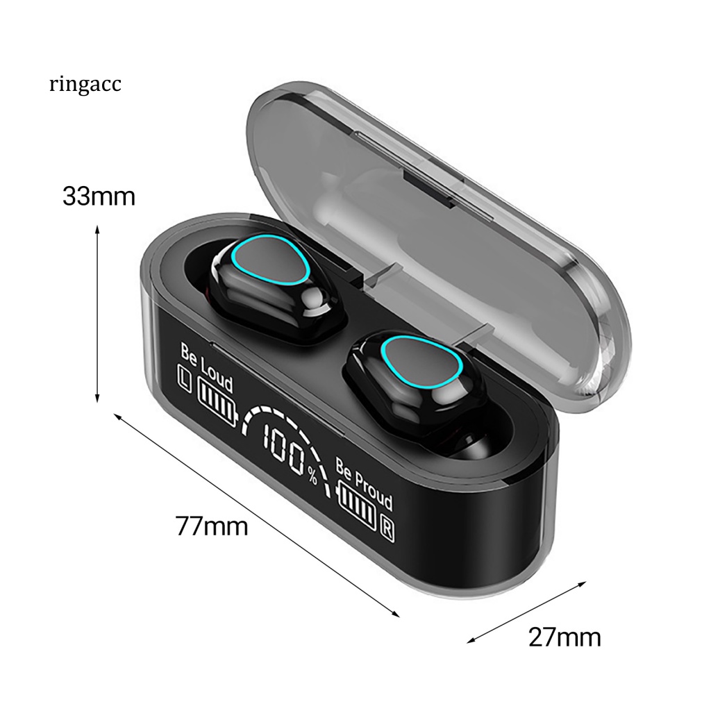 Tai Nghe Bluetooth Không Dây RGA G35B IPX5 Chống Nước Giảm Tiếng Ồn Màn Hình LED Kỹ Thuật Số