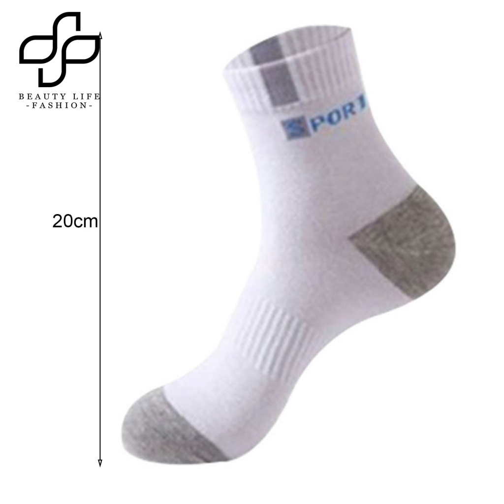 Set 5 Đôi Vớ Thể Thao Thấm Hút Mồ Hôi Cho Nam