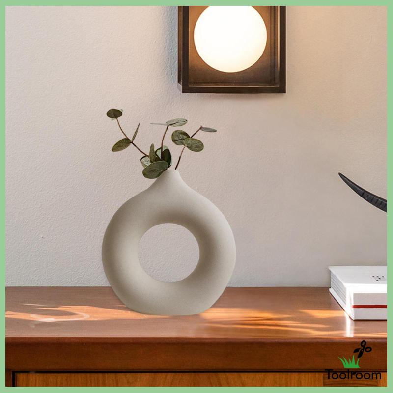 Bình Hoa Sứ Hình Tròn Thiết Kế Tối Giản Hiện Đại Trang Trí Nhà Bếp