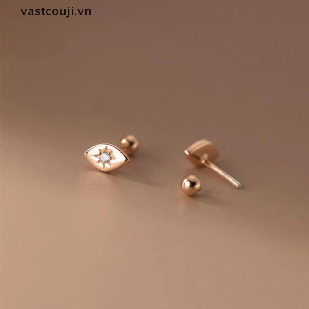 1 Đôi Bông Tai Đính Đá Zircon Thời Trang Cho Nữ