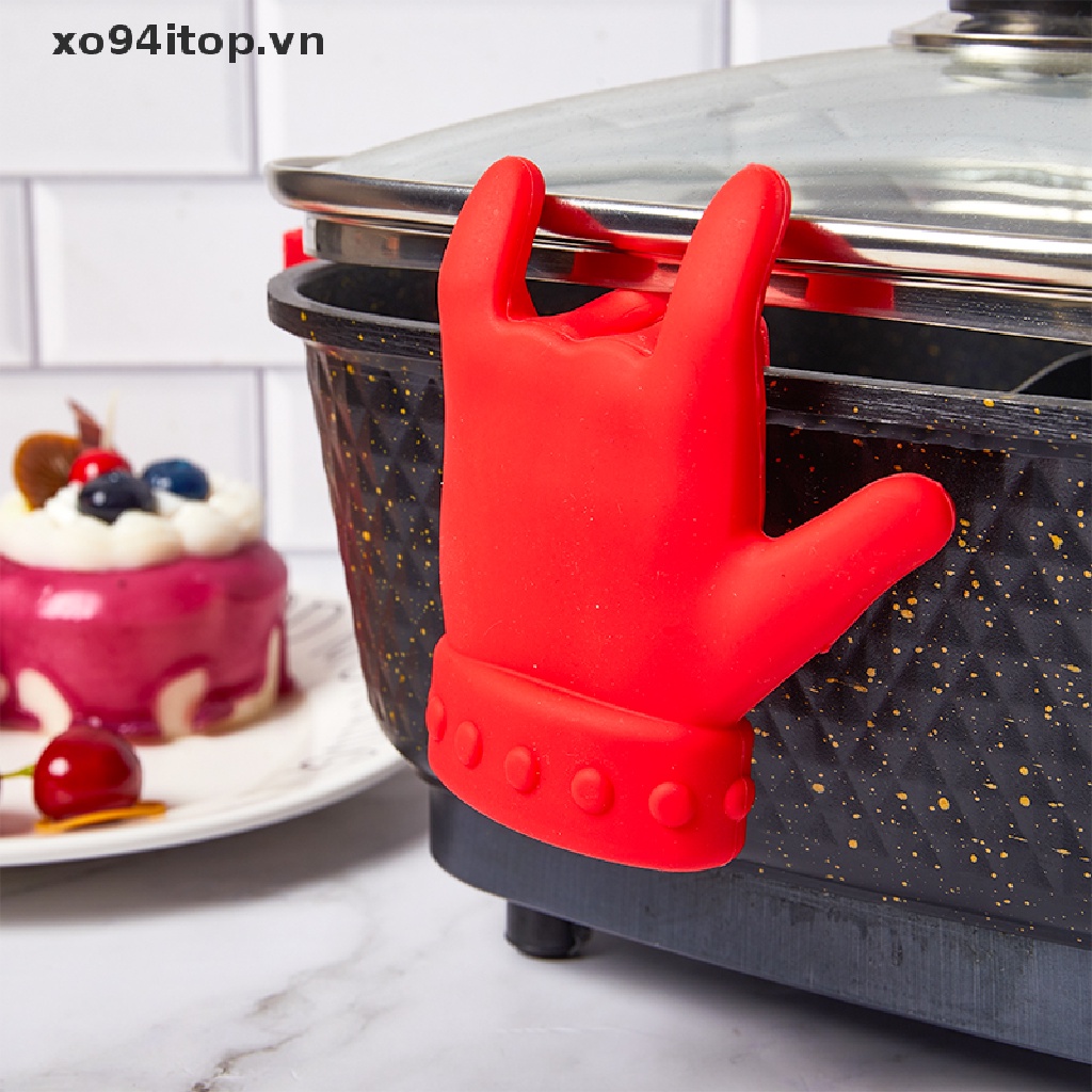 Kẹp Nhấc Nắp Nồi Bằng Silicon Chống Tràn Tiện Dụng