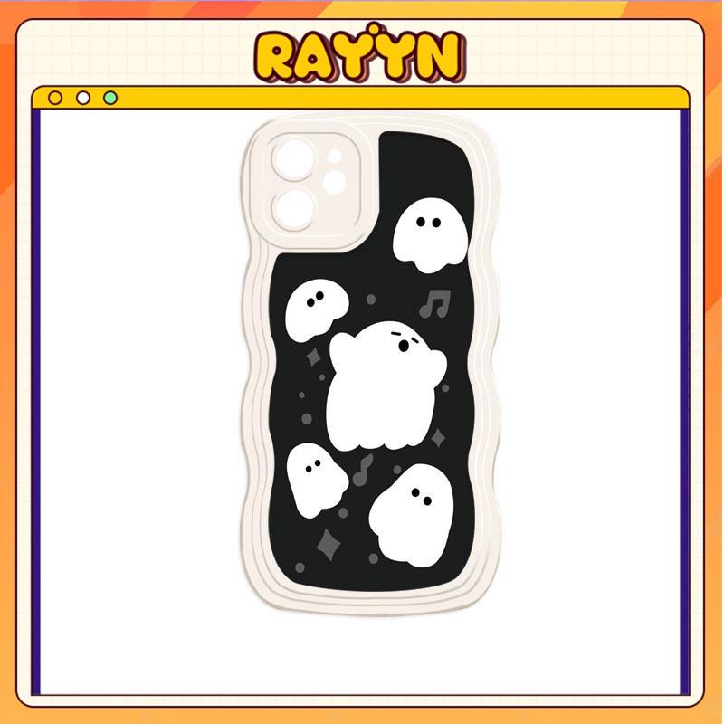 Ốp Điện Thoại Viền Gợn Sóng Hình Ma Cho iPhone 11 12Pro 13 14Promax 6s 7 / 8 / SE 6P 8Plus X XR XS Max 12 / 13mini 14plus