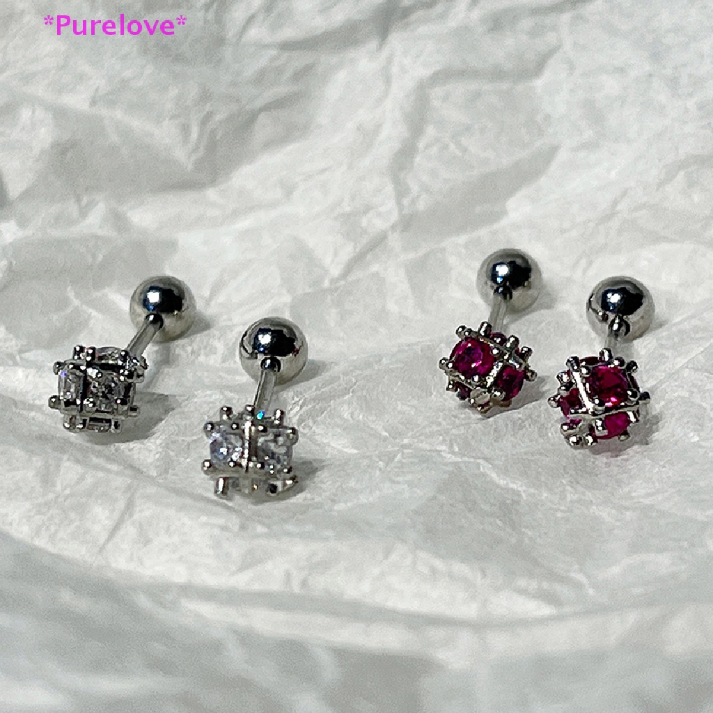 1 Đôi Khuyên Tai Đính Đá Zircon Thời Trang Cho Nữ Mới