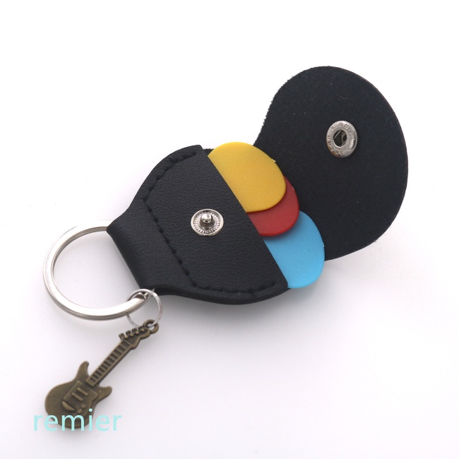 Túi Da Đựng Miếng Gảy Đàn Guitar Có Móc Khóa