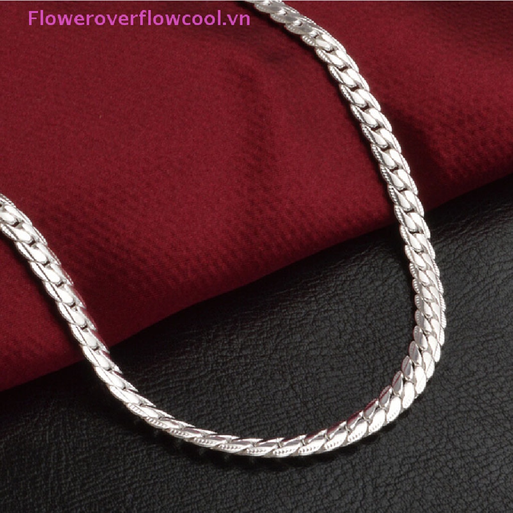 Vòng Tay Dạng Xích Rắn Mạ Bạc Rộng 5Mm Thời Trang Cho Nam