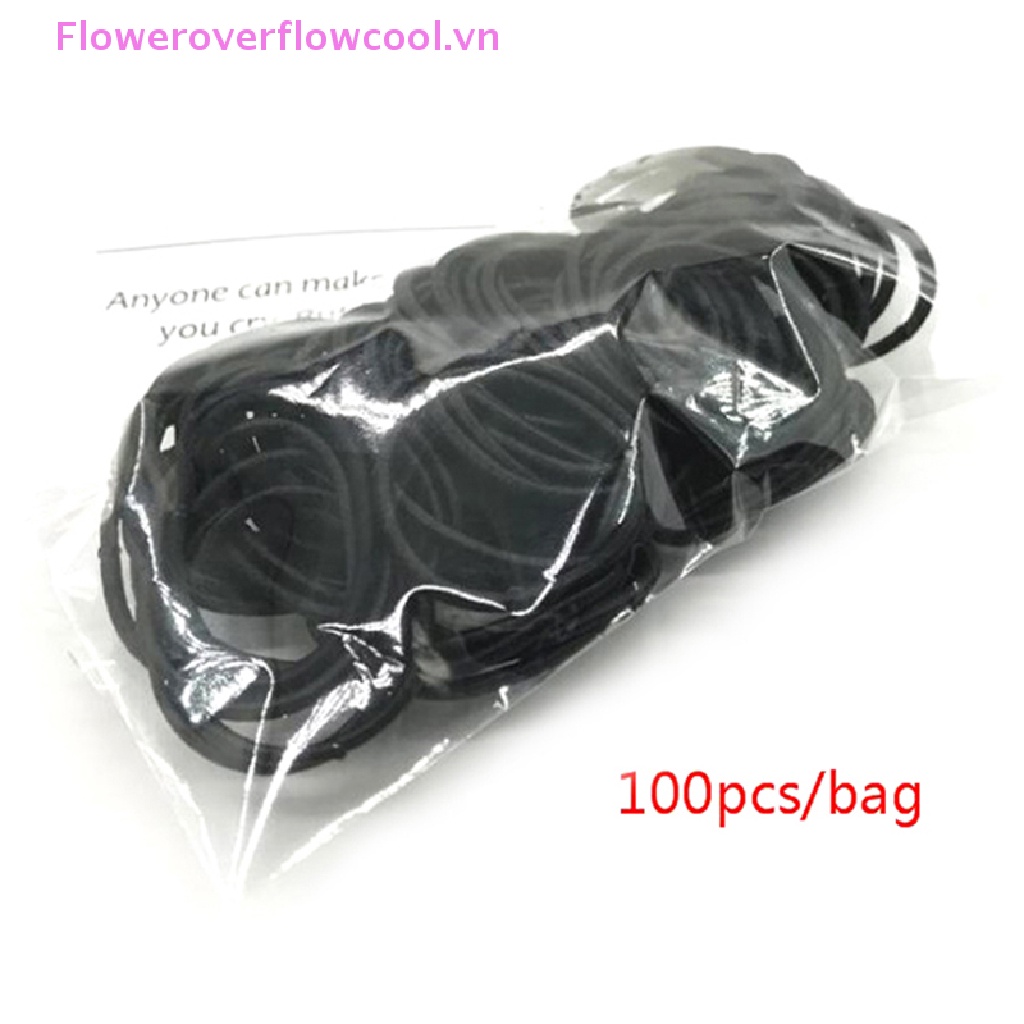 Bộ 100 Dây Buộc Tóc Nylon Co Giãn Nhiều Màu Sắc Cho Bé Gái