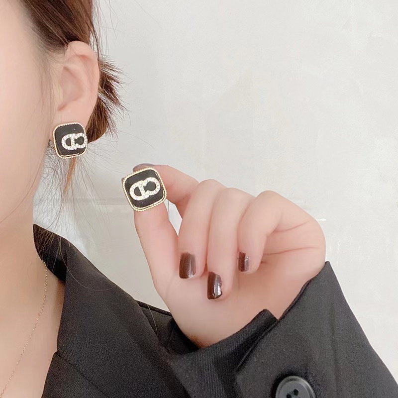 Bông Tai Bạc S925 Hình Chữ Cái Đơn Giản Thời Trang 2023 Cho Nữ