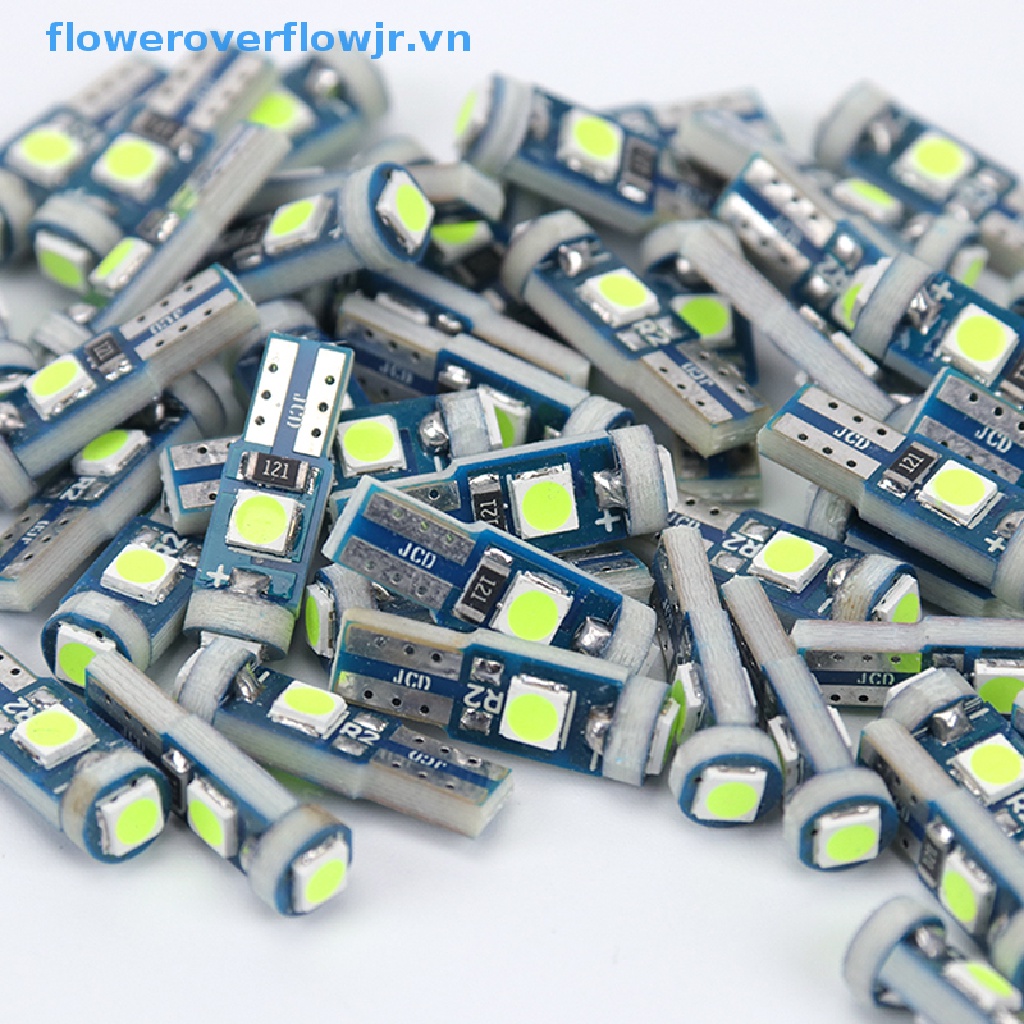 5 Bóng Đèn Led 12V T5 3030 Gắn Bảng Điều Khiển Xe Hơi