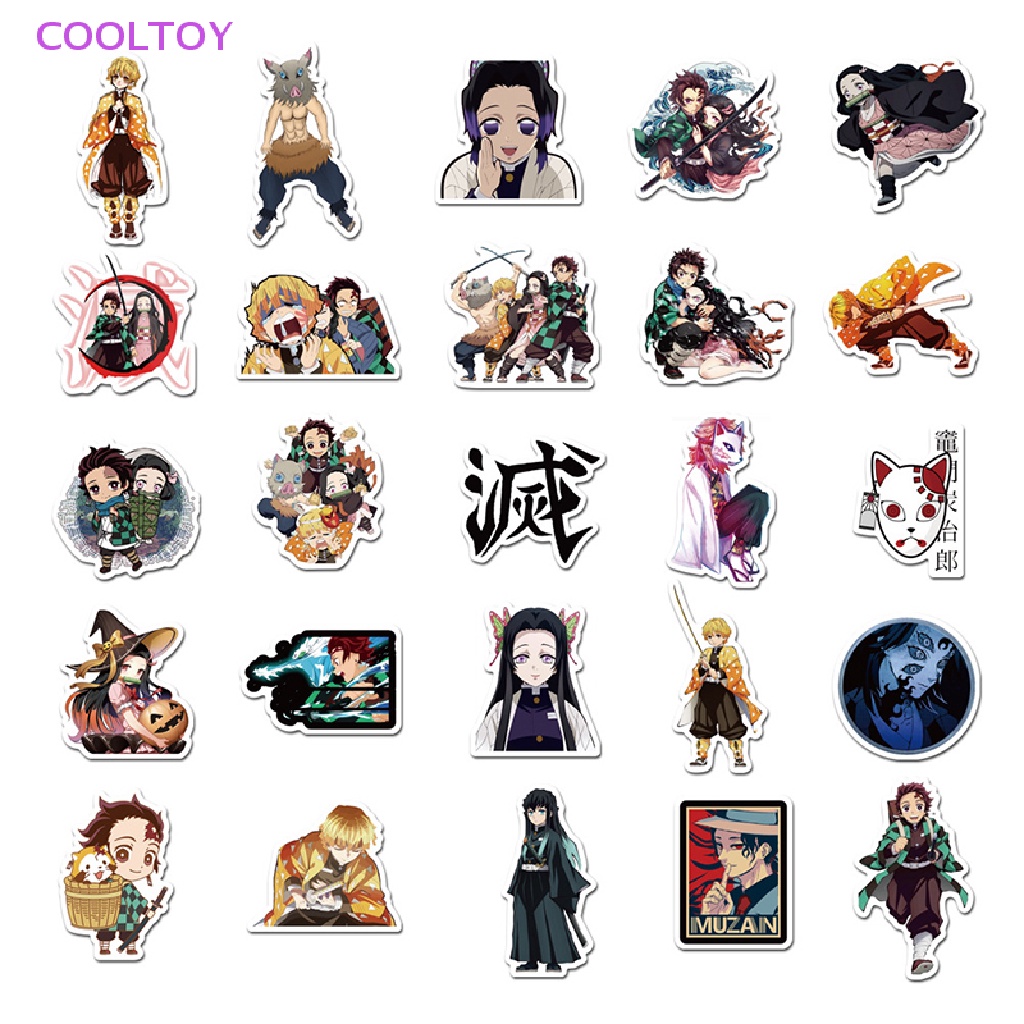 Bộ 50 Miếng Dán Anime Chống Thấm Nước Trang Trí Laptop Ván Trượt Hành Lý