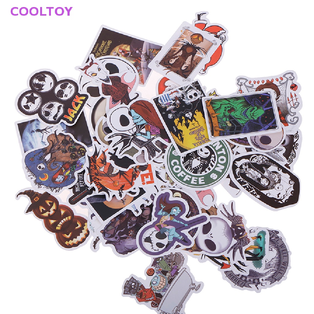 Cooltoy Bộ 50 Sticker Graffiti Dán Laptop Xe Máy Halloween Vui Nhộn Chống Thấm Nước HOT