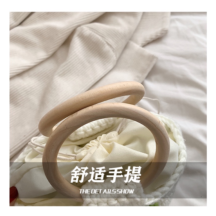 Túi Xách Đan Len Họa Tiết Hoa Tulip Mẫu Mới 2023 Thời Trang Mùa Hè Cho Nữ