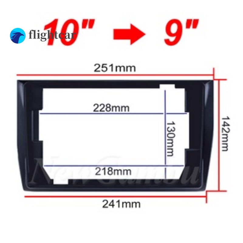Bộ Khung Thay Đổi Màn Hình 10 / 9 / 7 inch Gắn Phía Sau Bảng Điều Khiển Radio / DVD / Đầu DVD / Radio Thông Dụng Cho Xe