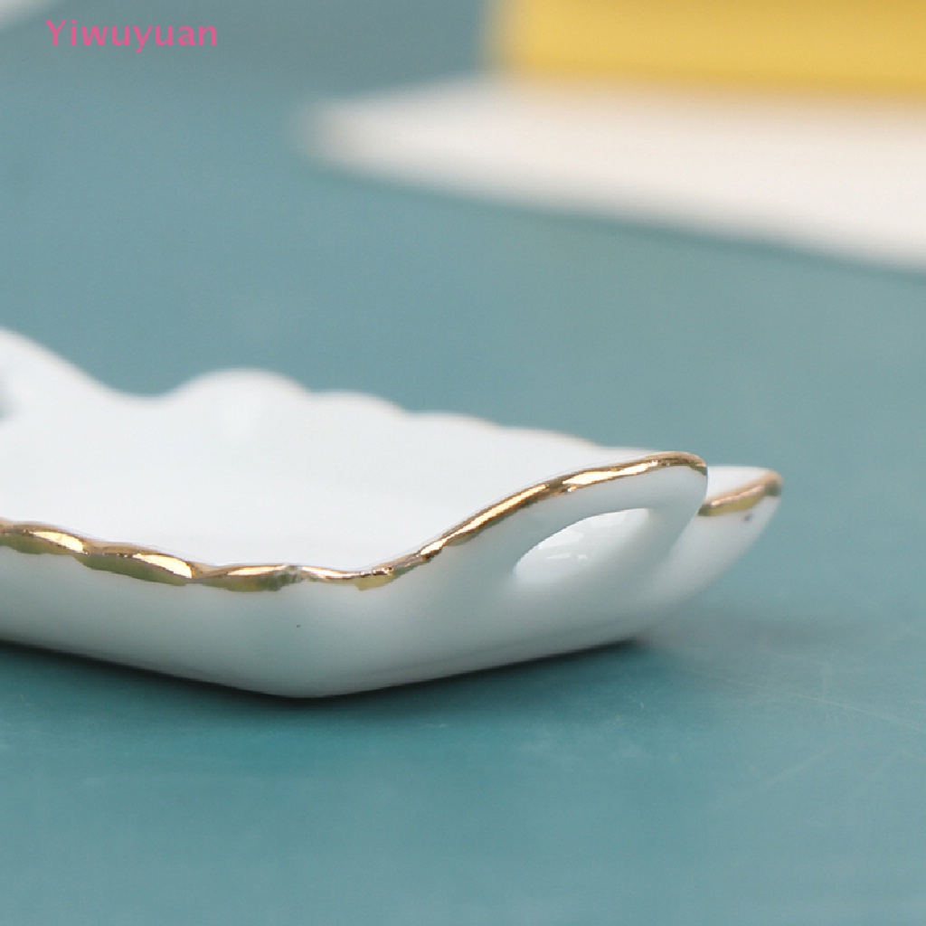 1 Đĩa Sứ Đựng Thức Ăn Đồ Ăn Cho Nhà Búp Bê Tỉ Lệ 1 / 12 Mới