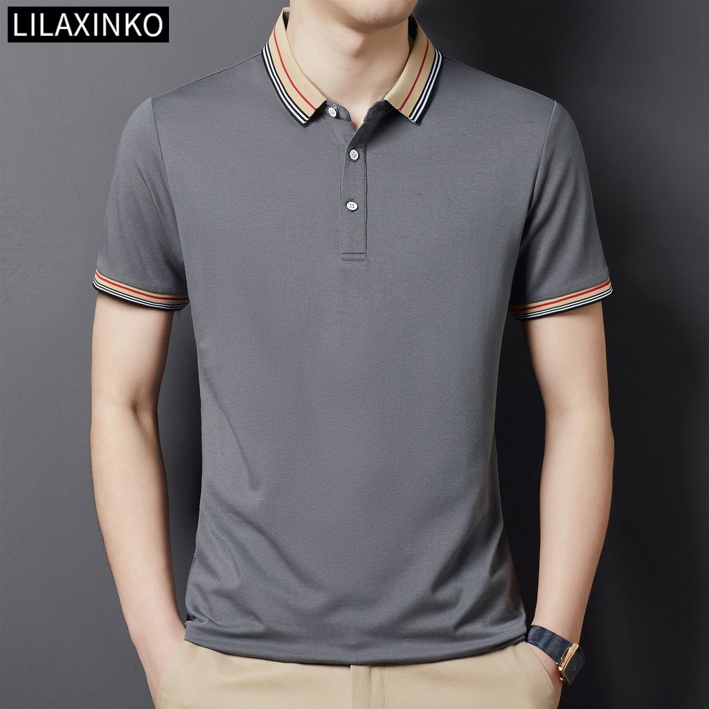 Áo Thun Polo Cotton Tay Ngắn 7 Màu Trơn Đơn Giản Thời Trang Cho Nam