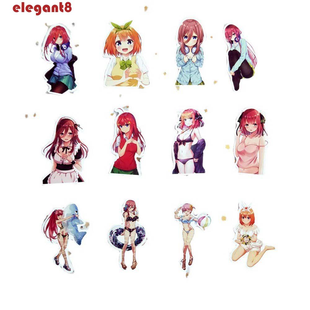 Bộ 50 Miếng Dán Anime The Quintessential Quintuplets Cho Trang Trí