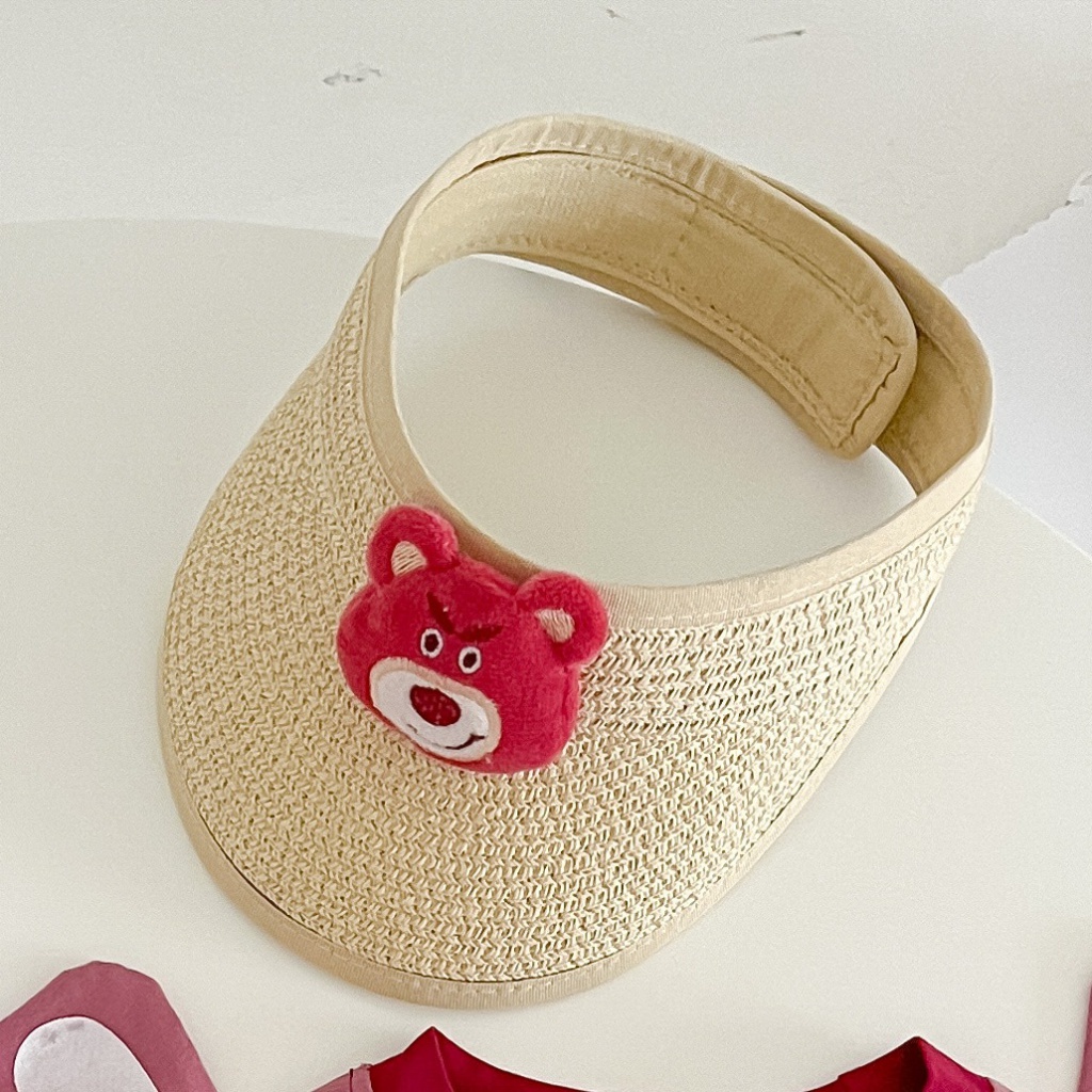 Bộ Áo Liền Quần Tam Giác Bằng Vải Cotton In Họa Tiết Gấu Dâu Tây Hoạt Hình Thời Trang 2023 Cho Bé Sơ Sinh