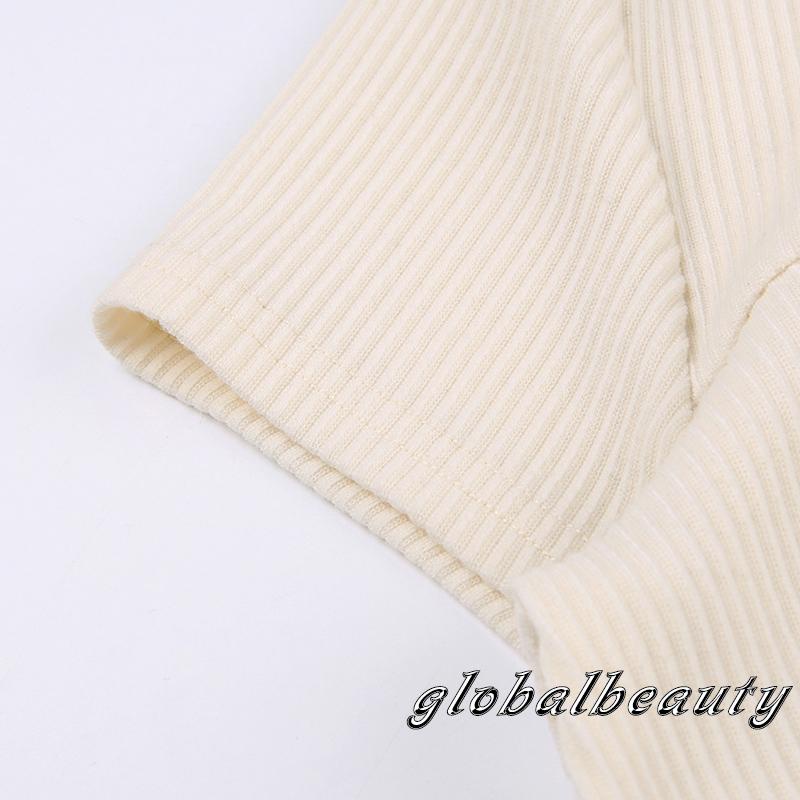 Áo Thun Croptop Tay Ngắn Dáng Ôm Thiết Kế Cắt Thấp Thời Trang Mùa Hè Cá Tính Cho Nữ