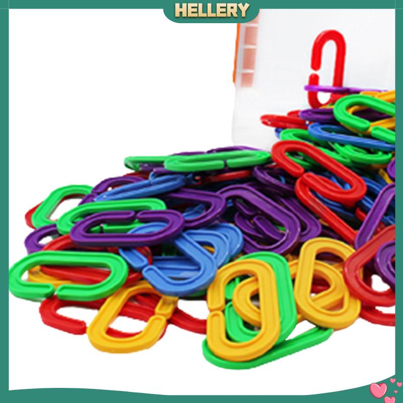 [HelleryVN] Set 150 Mối Nối C Có Thể Thay Đổi Màu Sắc Cầu Vồng Cho Trẻ Mẫu Giáo