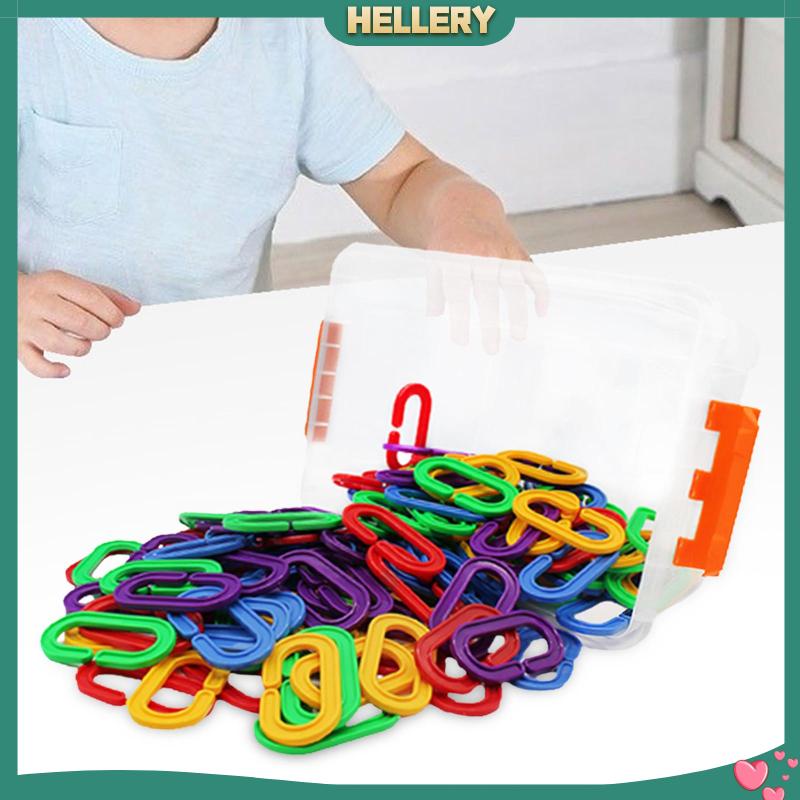 [HelleryVN] Set 150 Mối Nối C Có Thể Thay Đổi Màu Sắc Cầu Vồng Cho Trẻ Mẫu Giáo