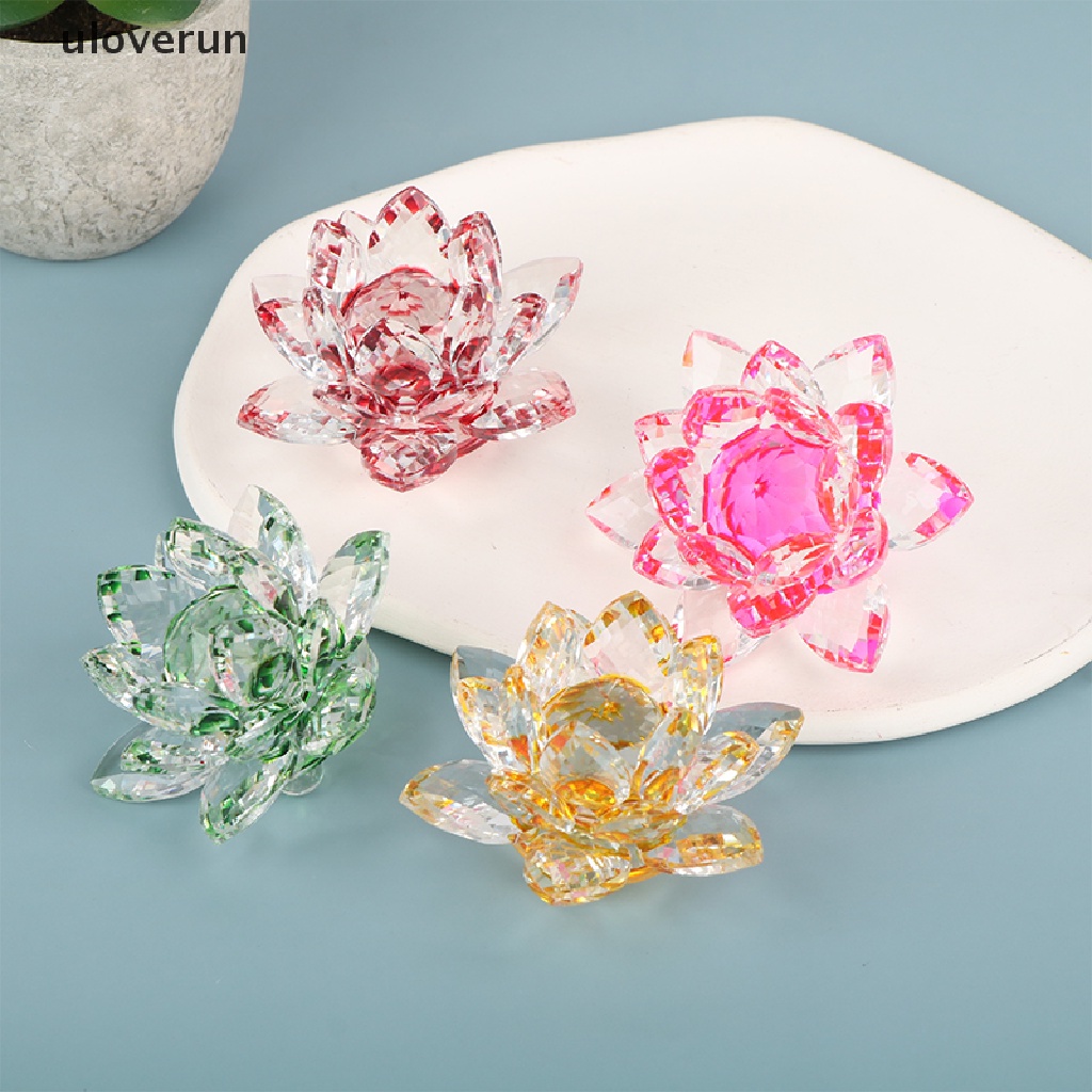 Tượng Hoa Sen Bằng Thủy Tinh 60mm Dùng Trang Trí