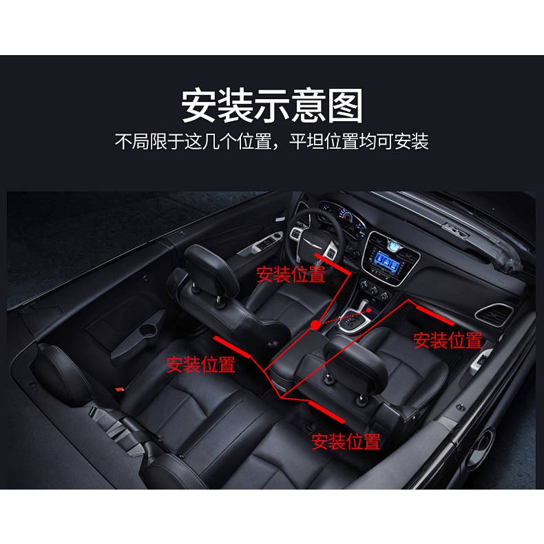 Car Atmosphere Light Car Interior Design Sole and Music Voice-Controlled Rhythm Colorful Color Changing Decorative Lamp USB Port Connection J639