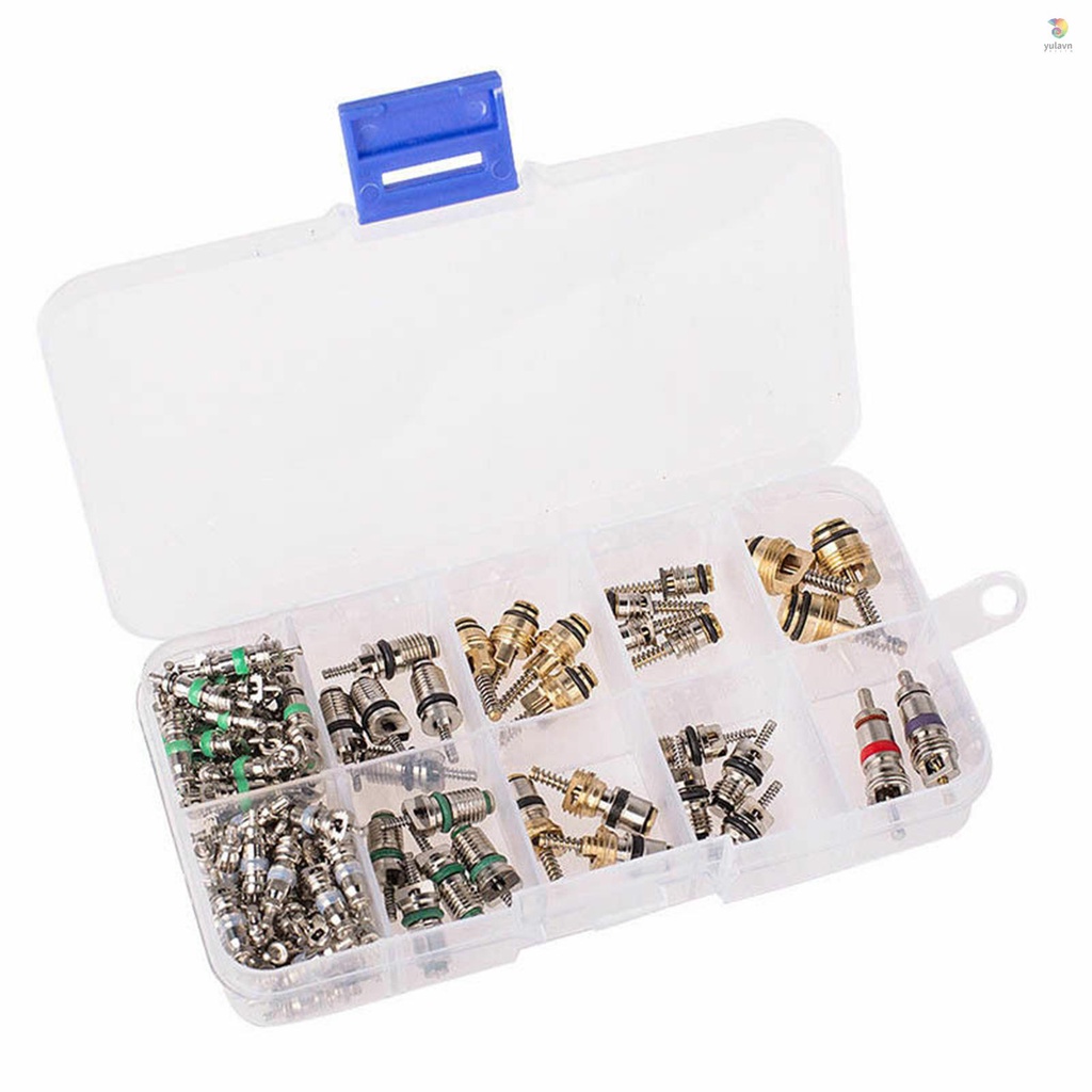 Bộ 102 Dụng Cụ Tháo Lõi Van Máy Điều Hòa Xe Hơi R134a / R12 A / C 1 / 4 '' 5 / 16 ''