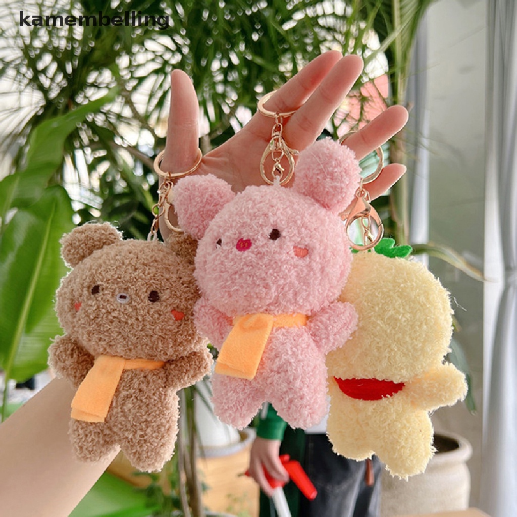 Móc Khóa Hình Thú Nhồi Bông Mềm Mại Dễ Thương