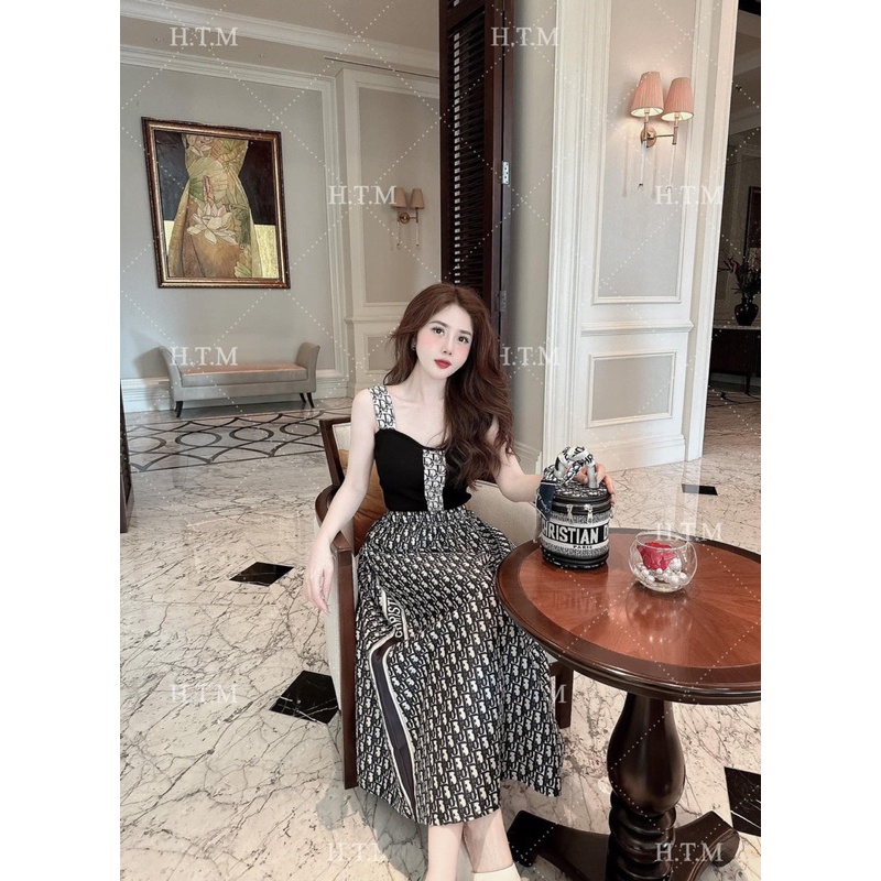 SET VÁY D.O 2S BẢN TO CHÂN VÁY IN KÍN DÀI lương su shop