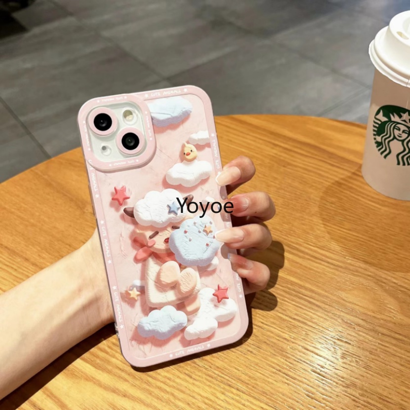 Ốp Điện Thoại Silicone Mềm Trong Suốt Chống Sốc In Hình Gấu Trúc Cho iPhone 14 13 12 11 Pro Max Plus 7 8 Plus SE