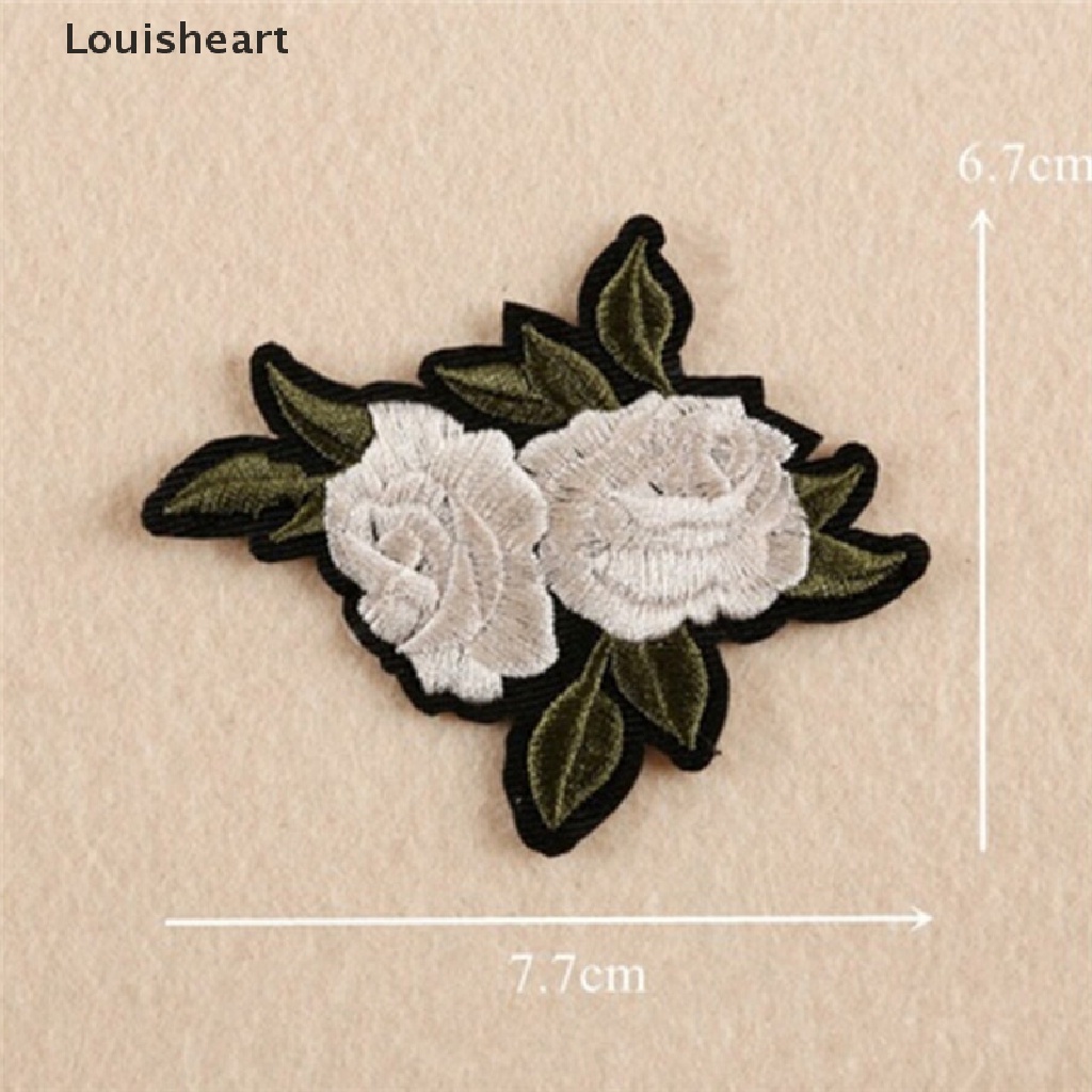 Bộ 11 Sticker Ủi Thêu Hình Hoa Hồng Louisheart TFG
